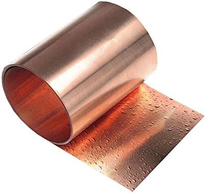LTKJ 99.9% Pure Copper Metal Sheet Cu Conductive Foil Roll Tape 0.2 x 100 x 1000 mm 39" 1pc