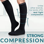 CompressionZ 30-40 mmHg Compression Socks for Women & Men | Knee-High Support Stockings Travel, Nurses and Athletes