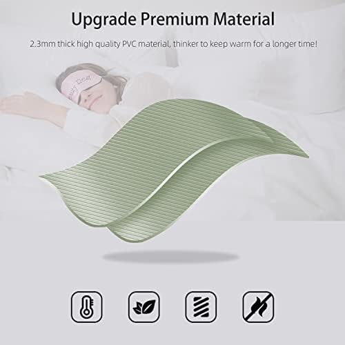 Hot Water Bag Hot Water Bottle 2 Liters Heat Up and Refreezable Hot Cold Pack with Knit Cover for Pain Relief Hot Cold Therapy Khaki