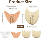 Toe Pads for Pointe Shoes Set (4 Pairs), Breathable Silicone Toe Pads with Holes & Soft Fabric Ballet Toe Pads, Gel Pointe Shoe Toe Pad Cushion Protectors for Dancers & High Heels Relief