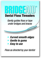 BridgeAid Dental Floss Threaders - Buy 5 Packs of 50/Pack, Get 1 Pack Free (300 Threaders Total)