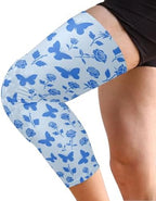 Fashion Blue Rose Flower Butterfly protective youth knee pads pads for wrestling snowboard volleyball