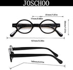 JOSCHOO 5 Pack Retro Round Reading Glasses Mini Small Comfortable Readers for Women Men (5 Mix, 1.75)Medium