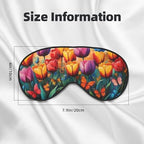 Generic Butterfly Flower Print Sleep Mask Soft Comfort Elastic Blackout Eye Mask for Full Night's Sleep Travel and Nap
