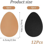 12 Pcs Shoe Sole Protector for Heels, Non-Slip Shoe Pads for Bottom of Shoes, Rubber Self Adhesive Heel Pads Anti-Slip Shoe Grips Shoes Gummies for Heels