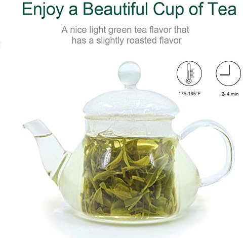 FullChea - Longjing Tea - Dragonwell Tea - Chinese Green Tea Loose Leaf - First Grade - Natural Lung Ching Dragon Well - 4oz / 113g