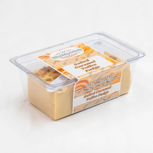 Valley Fudge, Salted Caramel Toffee, Fresh Artisan Fudge, Real Butter, Gourmet Candy, Half Pound Package