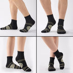 Copper Ankle Compression Socks for Men and Women(6 pairs), Breathable Arch Support Short Running Socks