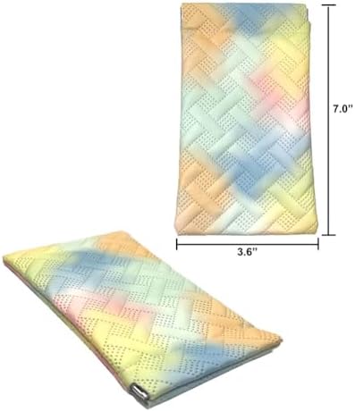 JAVOedge 3 PACK, Large Multi Soft Squeezable Slip In Eyeglass Pouch Case W/Micro Cloth for Travel Sunglass & Eyeglass