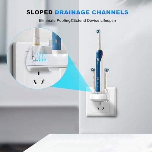 2-Pack Charger for Oral-B Electric Toothbrush, Compatible with Oral-B io4/io5/io6, Genius 8000/9000, Pro 1000/2000/3000/5000, 3709/3728/3756 | Direct Plug-in Waterproof Outlet Charger