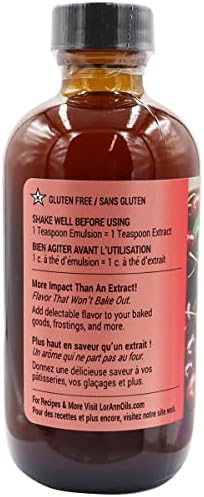 Lorann Oils Cherry Bakery Emulsion: Authentic Cherry Flavor, Perfect for Enhancing Fruit Undertones in Baked Goods, Gluten-Free, Keto-Friendly, Cherry Extract Alternative Essential for Your Kitchen