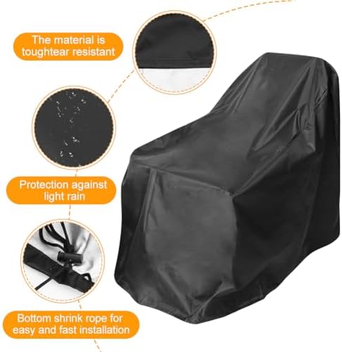 Wheelchair Cover, Mobility Scooter Storage Cover, Electric Wheelchair Cover, Wheelchair Cover for Storage, Waterproof Mobility Scooter Cover, Waterproof & Dustproof Cover (Black)