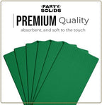 Party Solids Emerald Green Dinner Napkins Disposable 8" x 4" Folded - 40 Pcs 2 Ply Emerald Green Napkins Disposable Paper Guest Towels for Bathrooms, Dinners, Everyday Parties & Party Supplies