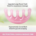 Scalp Massage Tool Head Massager. Resin Massage Comb Gua Sha Fascial Tools for Scalp Care Hair Growth Stress Relax Headaches Meridian Acupoint Treatment Trigger Point Therapy. (Pink)