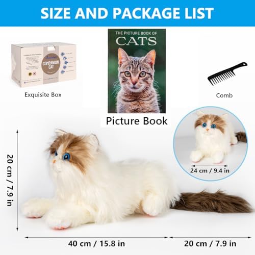 Assistex Therapy Cat Plush for Seniors with Dementia – Realistic Stuffed Animal Companion for Alzheimer’s, Memory Loss, Elderly Comfort – Soft, Calming, Lifelike Cat Toy