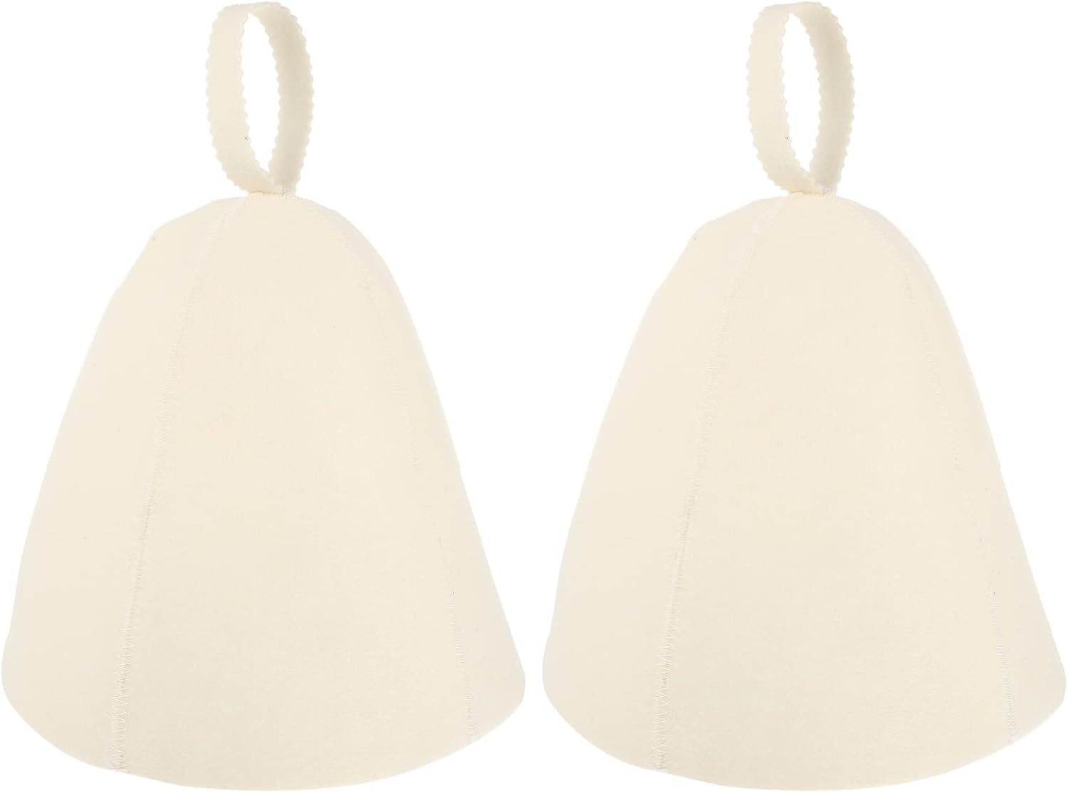 2Pcs Sauna Hat Wool Felt Hats Shower Cap Bathhouse for Women Men Russian Banya Sauna Hut Supply White