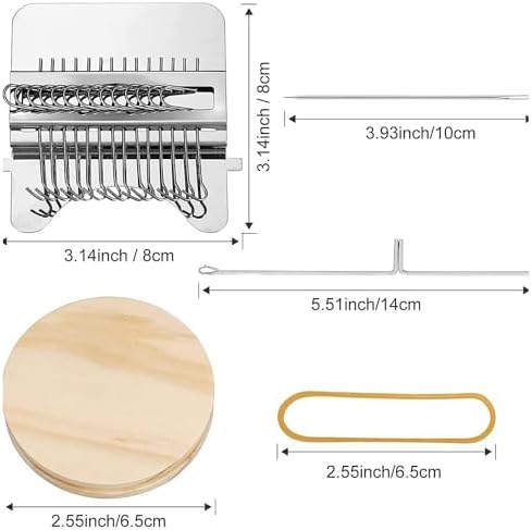Darning Loom Small Type Weave Tool Quickly Mini Convenient for Mending Jeans Socks Clothes Loom Machine Makes Beautiful Stitching DIY Weaving Arts Speed Weaver Kit