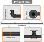 11Feet Industrial Pipe Stair Handrail，Staircase handrail for Outdoor and Indoor Stairs Loft Porch HandRail ，Bathtub Grab Bars Handrails, (Rustic/Matte Black),Easy for Installation，Modern Look