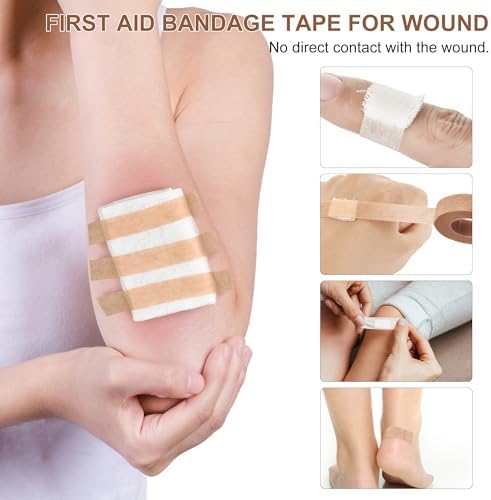 8 Rolls Nose Tape for Rhinoplasty Shaping, Micropore Tape, Paper Tape Medical Sensitive Skin, Flexible Surgical Bandages, First Aid Bandages for Wound Injuries Swelling (0.5 in x 10 yds)
