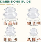 ELERA Silicone Cupping Therapy Set – Silicone Cups for Cupping in 4 Sizes (XL, L, M, S) for Cellulite Massage, Deep Tissue Relaxation & Full-Body Wellness (4-Pack)