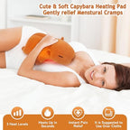 Capybara Heating Pad for Cramps & Menstrual Pain Relief,Cute Stuffed Animal Electric Heating Pad,USB Powered Heated Stuffed Animals,14''Portable Plush for Neck/Back/Shoulder,Gift for Women Wife Girls