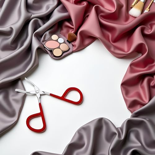 1Pc Eyebrow Tweezer Stainless Steel Scissors Shaped Tweezer Slant Tip Clip Hair Beauty Tool for Women Girl Hair Removal