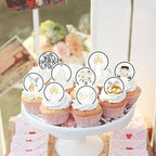 40pcs Edible Mr & Mrs Cupcake Toppers Ring Bridal Bouquet Wine Glass Pigeon Bride to Be Wedding Cupcake Picks for Bridal Shower Engagement Newly Married Happy Wedding Party Decorations