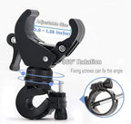 2Pcs Cane Holder for Walker,Wheelchair,Drive Rollator,Universal Crutches Stick Rack Bracket Accessories,360° Rotatable Adjustable Stick Rack,Clamping Diameter 0.8 - 1.38 inches