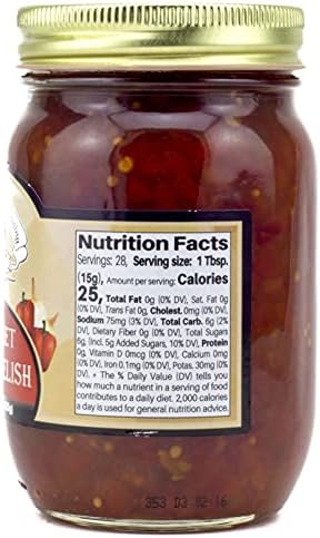 Amish Wedding Red Sweet Pepper Relish 15 Ounces (Pack of 2)