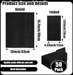 SietDESEO 50 Pieces 3-ply Black Napkins Disposable 13 x 15.7 Inches Guest Bathroom Napkins Disposable Hand Towels for Bathroom Wedding Birthday Party Paper Dinner Napkin