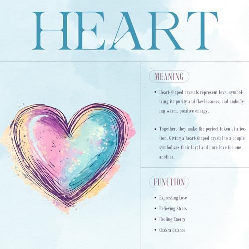 Amogeeli 10pcs Mini Healing African Jade Heart Love Carved Pocket Stone Set, Polished Stone Heart for Chakra Reiki Meditation Decoration