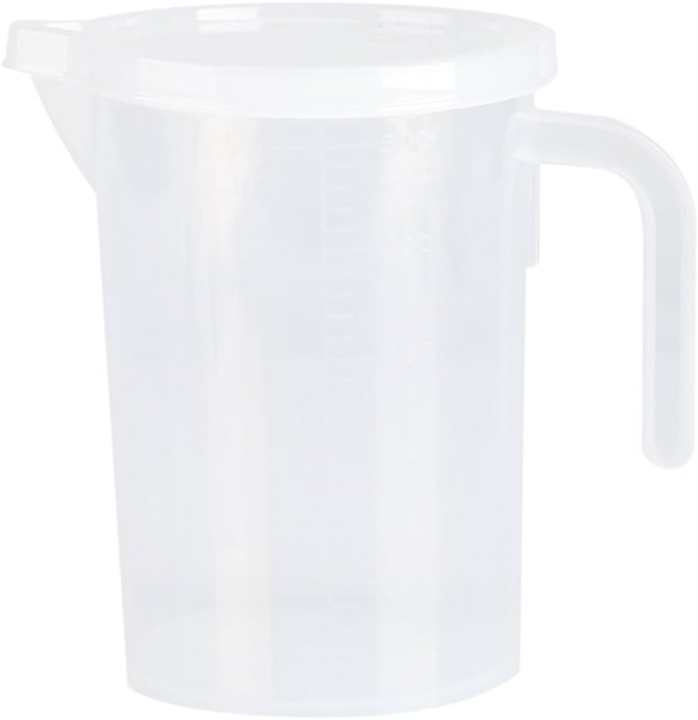 Fdit Plastic Measuring Cups Clear Cup Measurement Tool with Lid Kitchen Cooking Baking Accessaries(500ML)