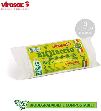 Virosac Biodegradable Waste Bags - Pack of 3 x 110 g