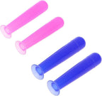 2Pcs Blue Handy Silicone Soft Contact Lenses Small Suction Cups Stick,RGP Inserter Remover Cases,Applies Contacts Safely and Hygienically,Contact Lens Remover,Contact Lens Cases Accessories