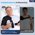 NEWGO Extra Large Shoulder Ice Pack Wrap for Rotator Cuff Cold Therapy, Gel Ice Pack for Injuries Reusable Cold Pack for Shoulder Swelling Discomfort After Surgery, Black
