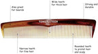 Hair Comb- Professional Hairdressing Comb Master Barber and Salon Anti Static Heat Resistant Strong and Durable Comb, Medium and Fine Tooth in Amber