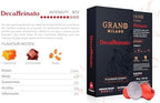 Grano Milano Decaffeinato - 50 Aluminium Espresso Pods Compatible with Nespresso Original line, Medium Roast - Intensity 9/12, Espresso Coffee Capsules Made in Italy