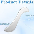 ElevateTech Stainless Steel Gua Sha Muscle Scraper Tool, Metal Muscle Scraping Tools for Physical Therapy and Deep Tissue Massage Body Skin Soft Tissue Massage Tool with Storage Bag, Silver