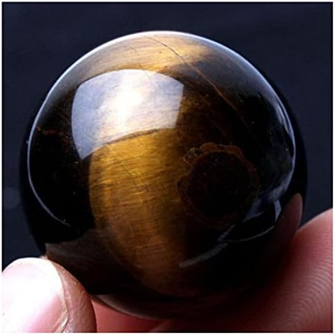 Dark Yellow Asian Rare Tiger Eye Quartz Crystal Healing Ball 20-22mm Sphere Beads Health Innovation Safety Stone