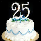 Scotamalone 25 Cake Topper | Premium Bling Rhinestone Diamond Gems