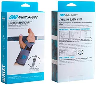 DonJoy Advantage X-Large Stabilizing Elastic Wrist Brace for Carpal Tunnel, Sprains, Strains, Tendonitis, Instabilities, Palm Stay