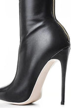 YING LAN Over the Knee High Boots for Women Sexy Zipper Pointed Toe High Heel Faux Leather Surgical Stretch Riding Thigh High Boots