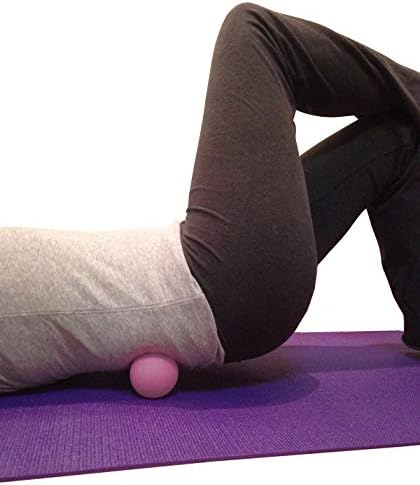 Kieba Massage Lacrosse Balls for Myofascial Release, Trigger Point Therapy, Muscle Knots, and Yoga Therapy. Set of 2 Firm Balls (Pink and Purple)