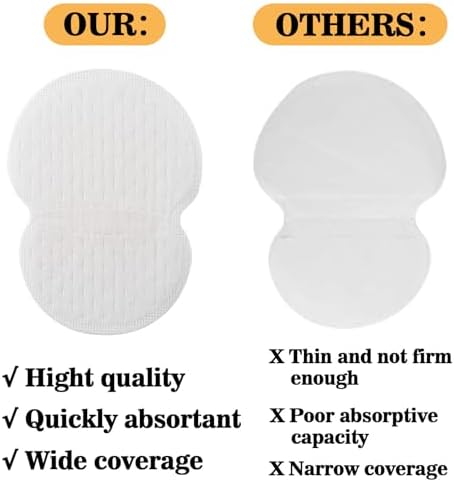 Underarm Sweat Pads - 100 Pack (50 Pairs) Armpit Pads for Women and Men, Disposable Sweat Protection Underarm Fight Hyperhidrosis Non Visible, Comfortable Unflavored