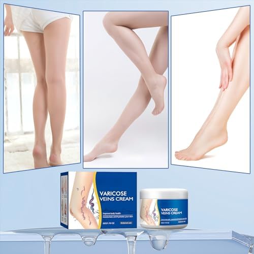Varicose Veins Treatment Cream for Legs Natural Ingredients, Suitable for Most Skin Types