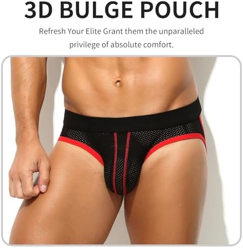 KAREN SPACE Men's Jock Strap Sexy Underwear, Mens Breathable Mesh Jockstraps Athletic Supporter Sports Underwear