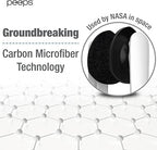 CarbonKlean Peeps Eyeglass Lens Cleaner - Efficient and Durable Carbon Microfiber Technology - Exclusively Used by NASA - 500 Uses (Injected Black)