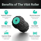 Vibit - Vibrating Massager for Plantar Fasciitis, Pain Relief and Sciatica, Foot and Body Portable Massage Roller, Deep Tissue Pain Relief from Feet to Neck, Electric, 3 Vibration Levels (Black)
