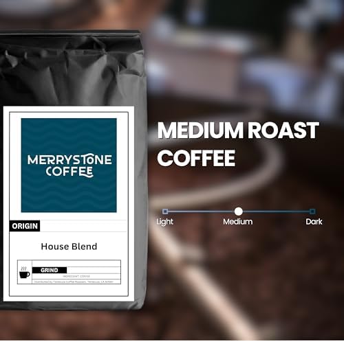 Merrystone House Blend Coffee, Signature Medium Roast, Roasted to Order, 2 Lb, Espresso Grind