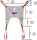 Toileting Hoist Sling, Mesh Patient Lift Sling, Patients Bath Commode Lifter Divided Leg Sling, Medical Handicap Commode Full Body Sling for People with Reduced Mobility
